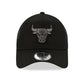 NEW ERA Chicago Bulls Tonal Black A-Frame Trucker Cap