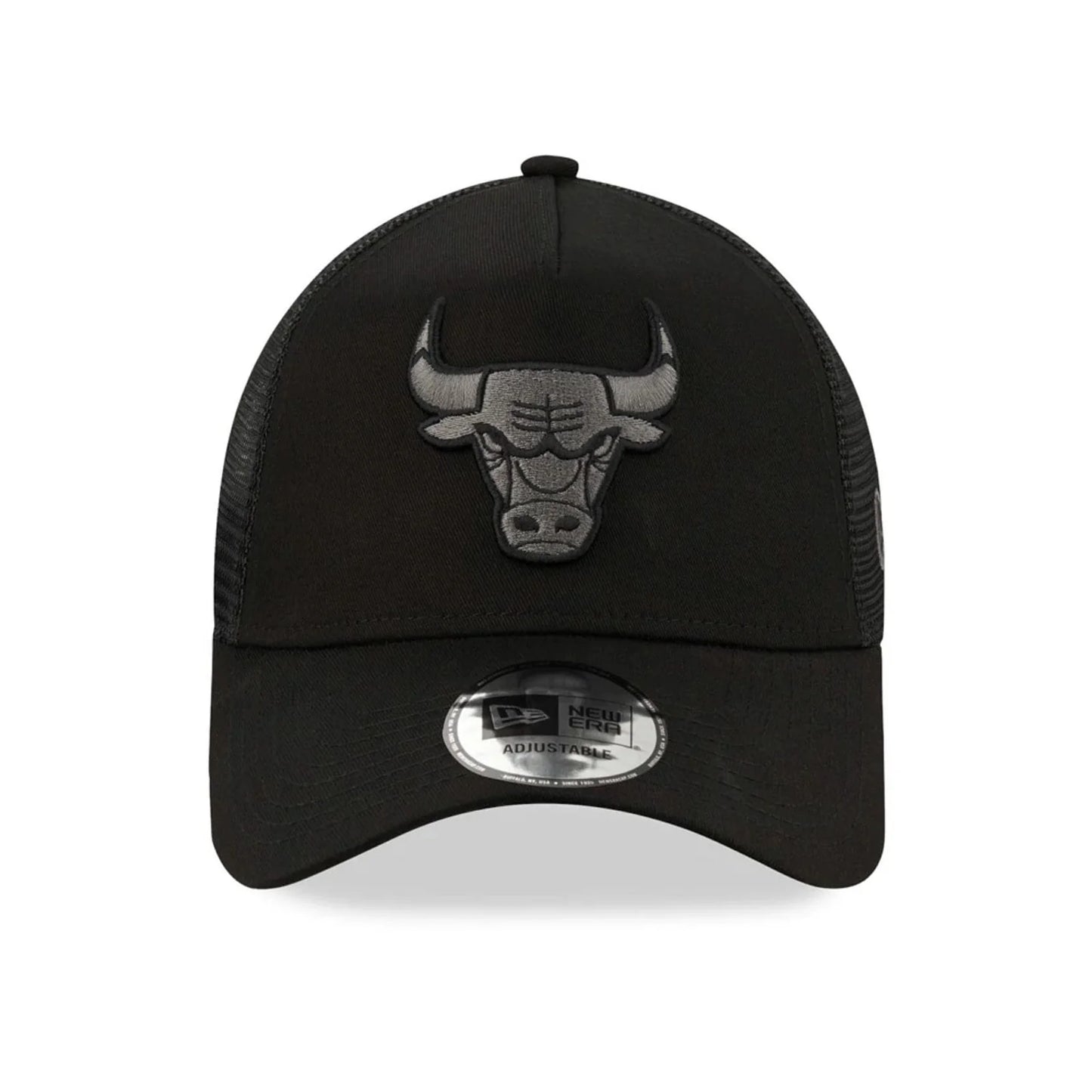 NEW ERA Chicago Bulls Tonal Black A-Frame Trucker Cap