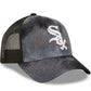 New Era Tie Dye Cord Chicago White Sox Black 9FORTY A-Frame TRUCKER Cap
