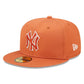 NEW ERA New York Yankees Team Outline Medium Brown 59FIFTY Fitted Cap