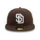 NEW ERA San Diego Padres MLB Cooperstown Patch Dark Brown 59FIFTY Fitted Cap