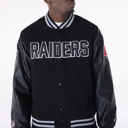 NEW ERA Las Vegas Raiders NFL Black Varsity Jacket