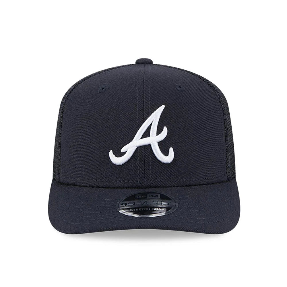 NEW ERA Atlanta Braves MLB Evergreen Navy 9SEVENTY Stretch Snap Adjustable Cap