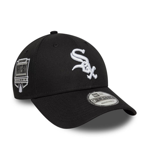 Chicago White Sox MLB Side Patch Black 9FORTY Adjustable Cap