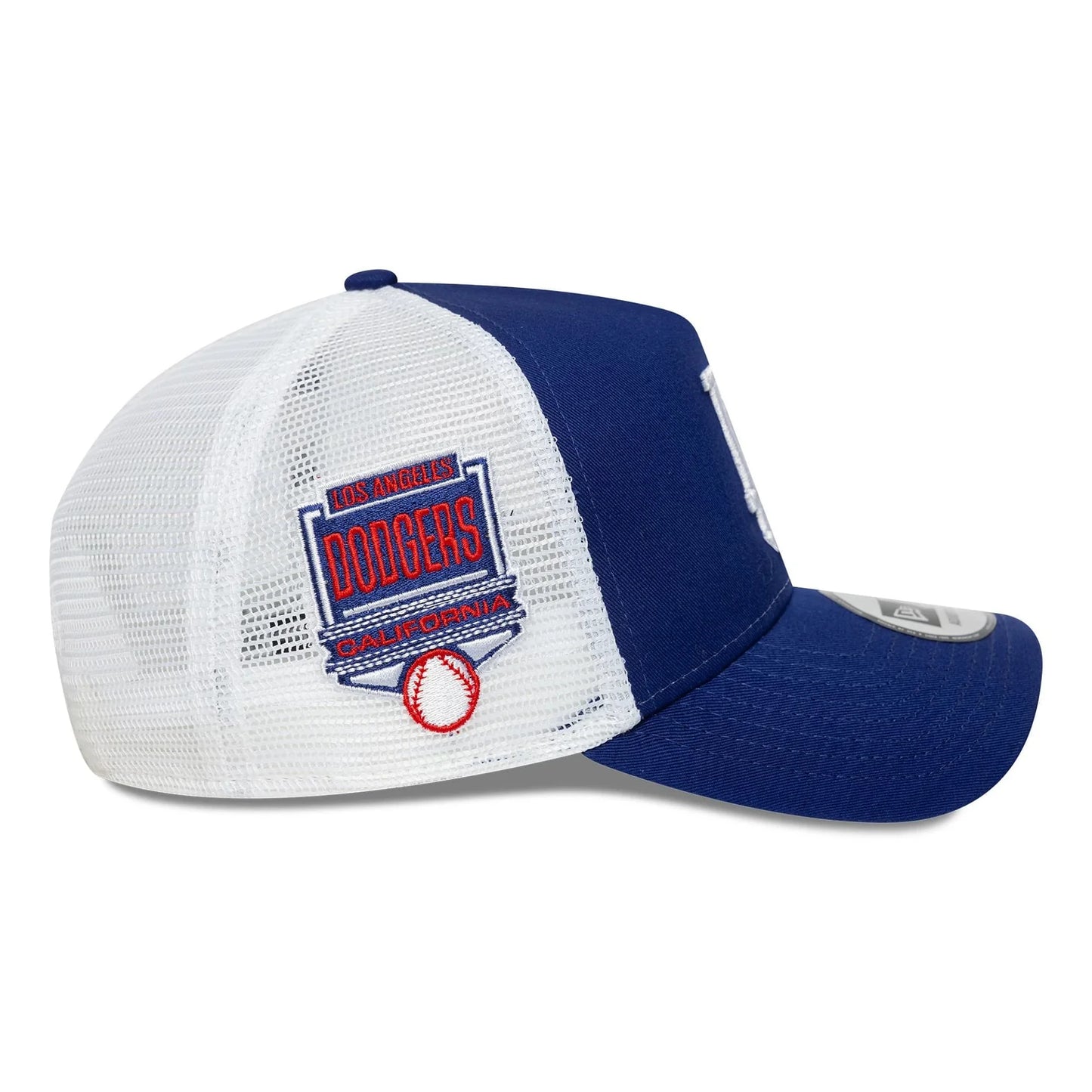LA Dodgers MLB Side Patch Dark Blue 9FORTY A-Frame Trucker Adjustable Cap