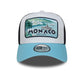 NEW ERA Summer Monaco Pastel Blue 9FORTY A-Frame Trucker Adjustable Cap
