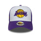 NEW ERA LA Lakers NBA Side Patch Purple 9FORTY A-Frame Trucker Adjustable Cap