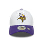 NEW ERA Minnesota Vikings NFL Team Logo White 39THIRTY Stretch Fit Adjustable Cap