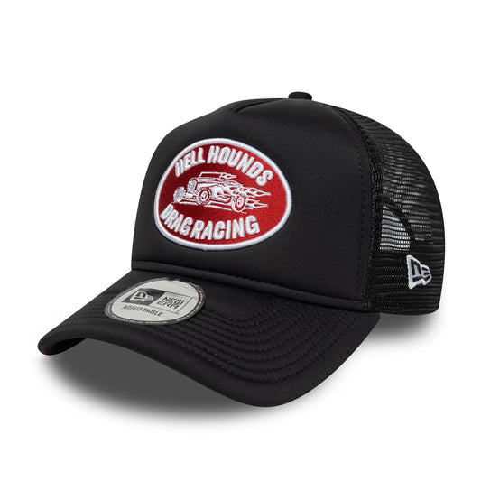 New Era Graphic Patch Black 9FORTY A-Frame Trucker Adjustable Cap