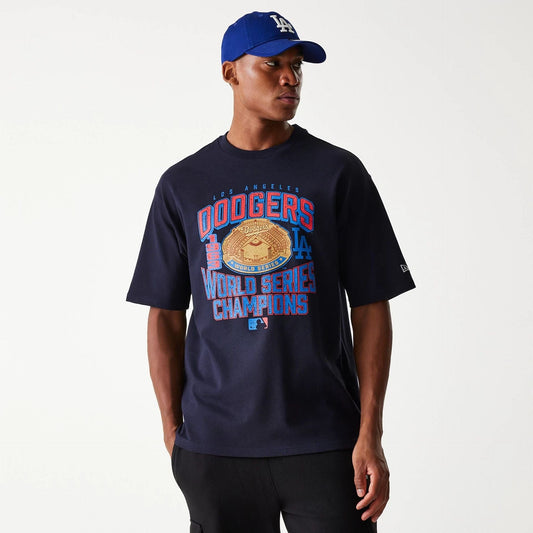 New Era LA Dodgers MLB World Series Navy Oversized T-Shirt