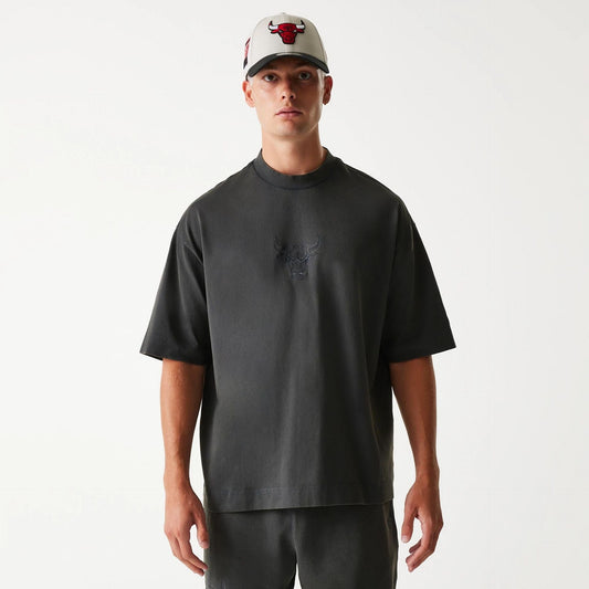New Era Chicago Bulls NBA Washed Grey Box T-Shirt
