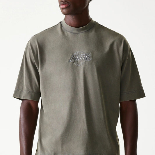 New Era LA Lakers NBA Washed Grey Box T-Shirt