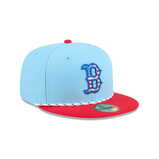 New Era Boston Red Sox MLB 4th Of July '25  Light Blue/red 59FIFTY Fitted Cap