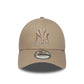 New Era New York Yankees MLB Outline Pastel Brown 9FORTY Adjustable Cap