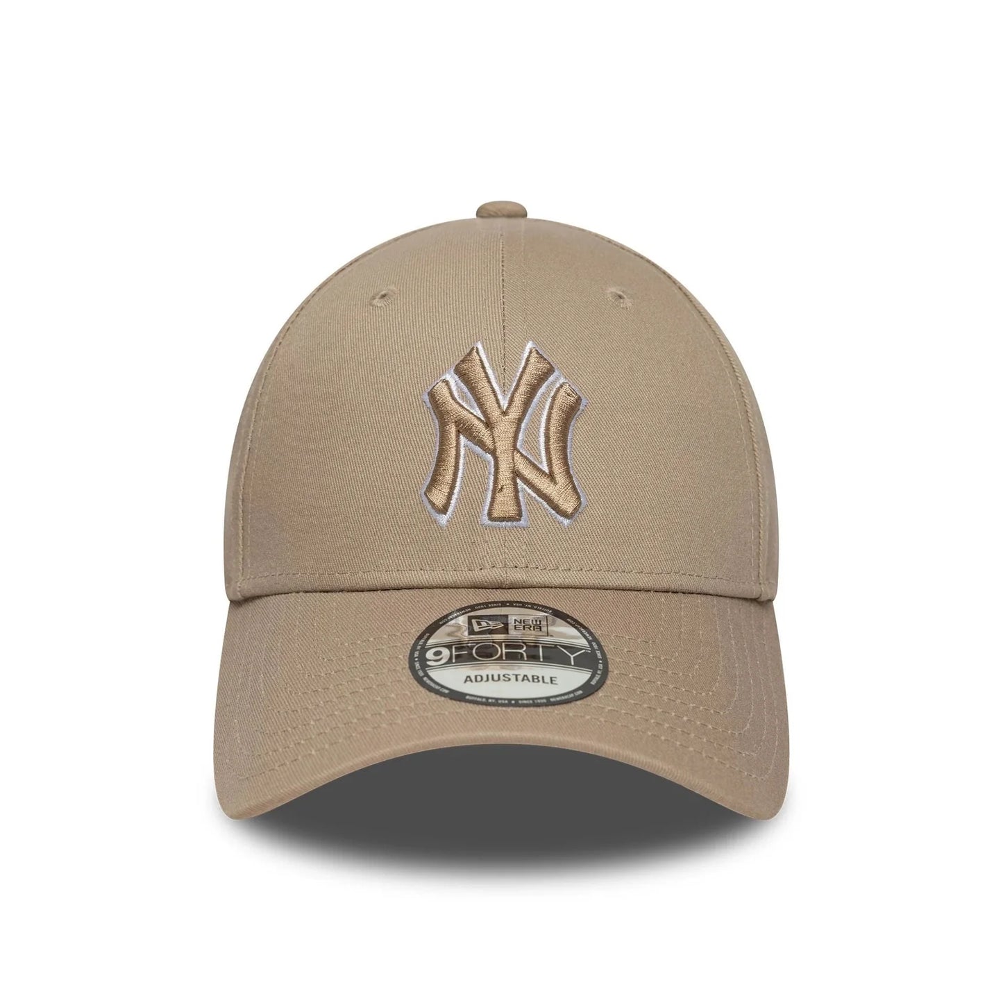 New Era New York Yankees MLB Outline Pastel Brown 9FORTY Adjustable Cap
