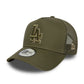 NEW ERA LA Dodgers MLB Outline Green 9FORTY E-Frame Trucker Adjustable Cap