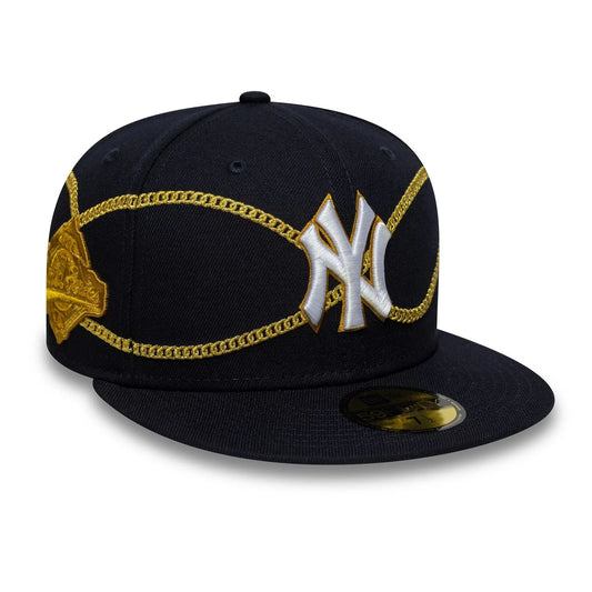 New Era New York Yankees MLB Chain Wrap Navy 59FIFTY Fitted Cap