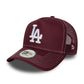 NEW ERA LA Dodgers MLB World Series Dark Red 9FORTY E-Frame Trucker Adjustable Cap