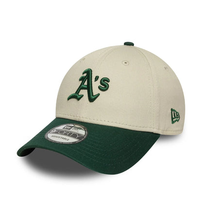 NEW ERA Oakland Athletics MLB Colour Block Cream 9FORTY Adjustable Cap