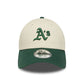 NEW ERA Oakland Athletics MLB Colour Block Cream 9FORTY Adjustable Cap