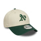 NEW ERA Oakland Athletics MLB Colour Block Cream 9FORTY Adjustable Cap