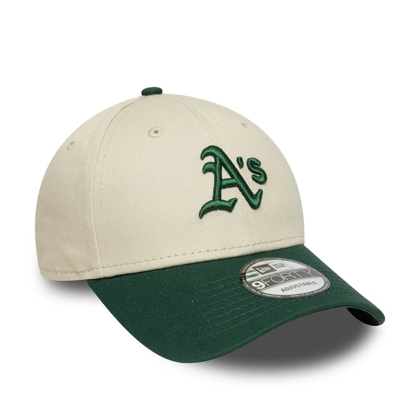 NEW ERA Oakland Athletics MLB Colour Block Cream 9FORTY Adjustable Cap