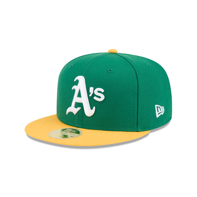 NEW ERA Oakland Athletics MLB 2025 Hall Of Fame Green/Yellow 59FIFTY Fitted Cap