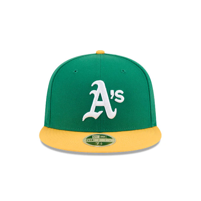 NEW ERA Oakland Athletics MLB 2025 Hall Of Fame Green/Yellow 59FIFTY Fitted Cap