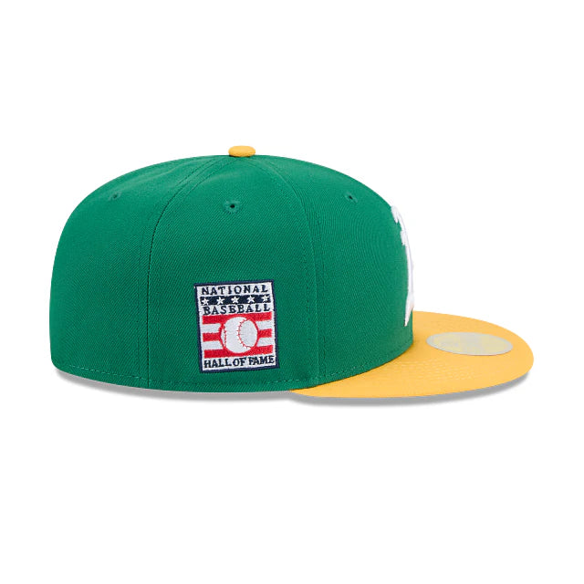 NEW ERA Oakland Athletics MLB 2025 Hall Of Fame Green/Yellow 59FIFTY Fitted Cap