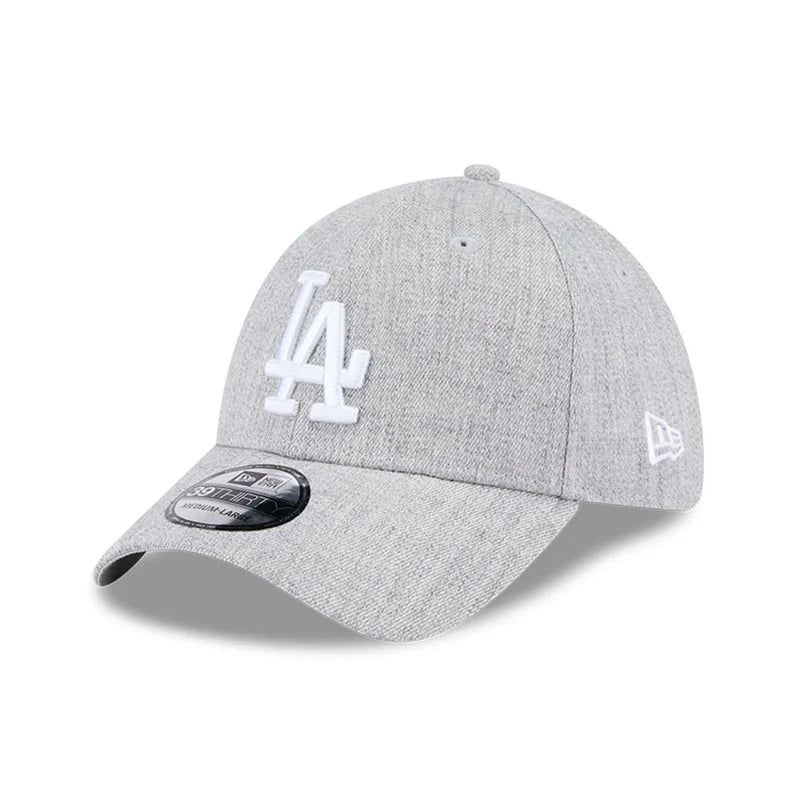 NEW ERA LA Dodgers MLB Heather Grey 39THIRTY Stretch Fit Cap