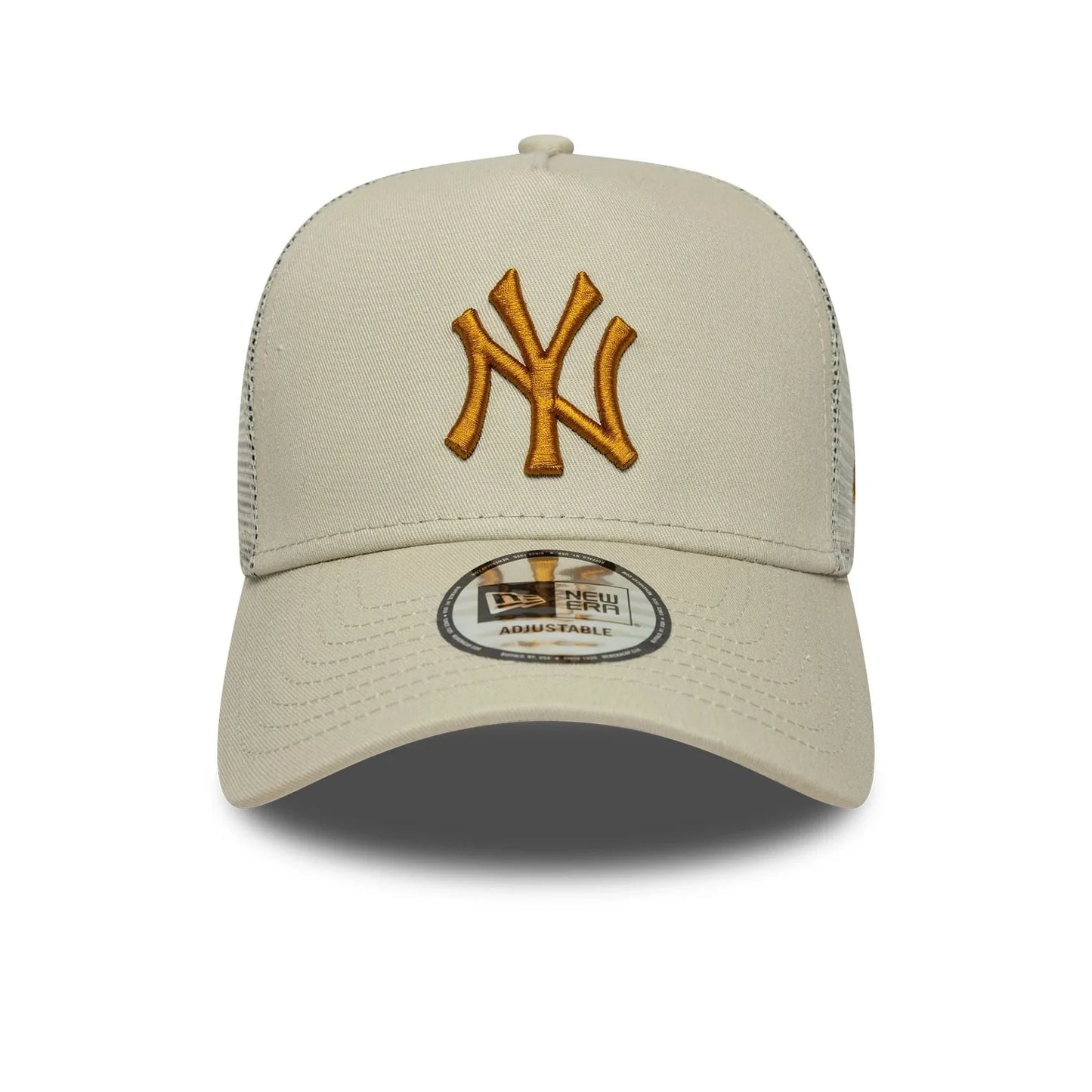 New Era New York Yankees MLB Light Beige 9FORTY A-Frame Trucker Cap