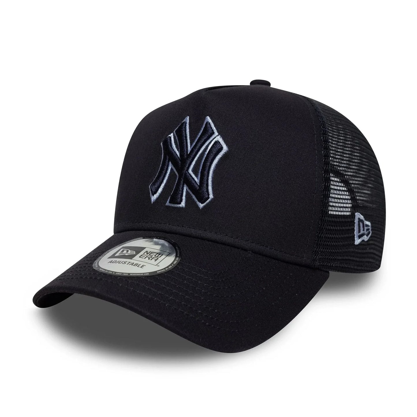 New Era New York Yankees MLB Outline Navy 9FORTY E-Frame Trucker Cap