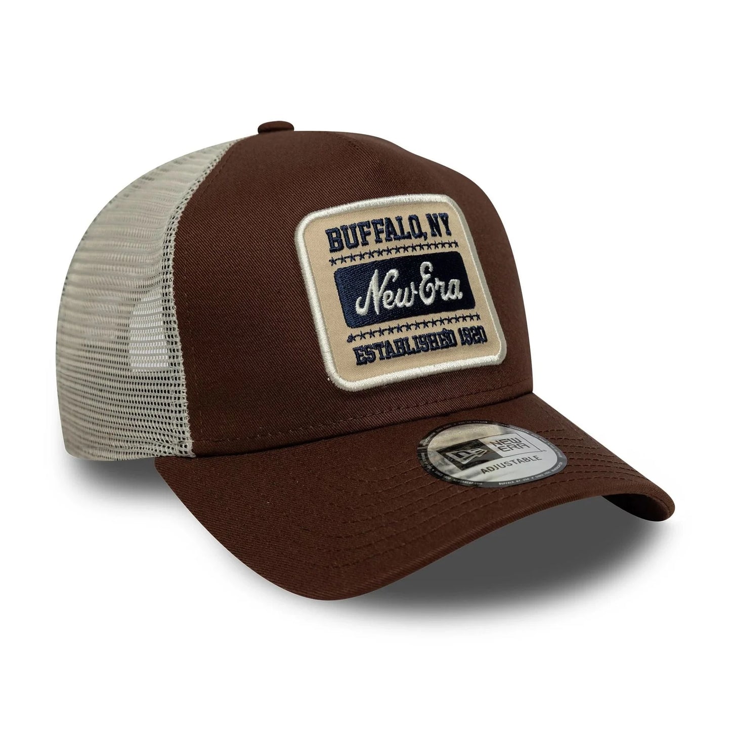 New Era Patch Brown 9FORTY A-Frame Trucker Cap