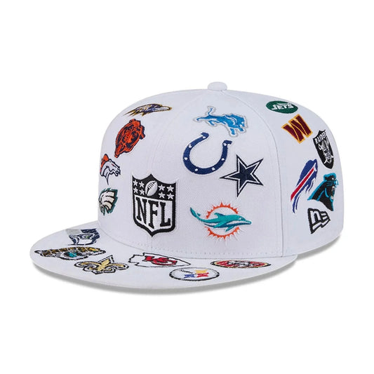 New Era NFL All Over White 59FIFTY Fitted Cap