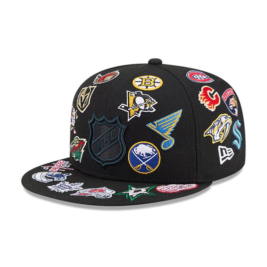 New Era NHL All Over Black 59FIFTY Fitted Cap