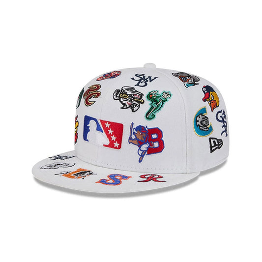 New Era MiLB All Over White 59FIFTY Fitted Cap