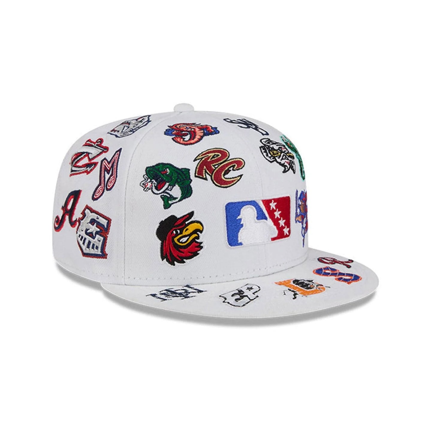 New Era White MiLB All Over 59FIFTY Fitted Cap (kopie)