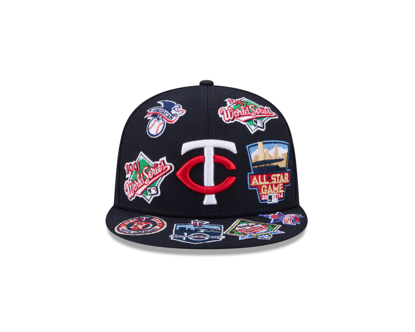 New Era Minnesota Twins MLB All Over Team 59FIFTY Fitted Cap