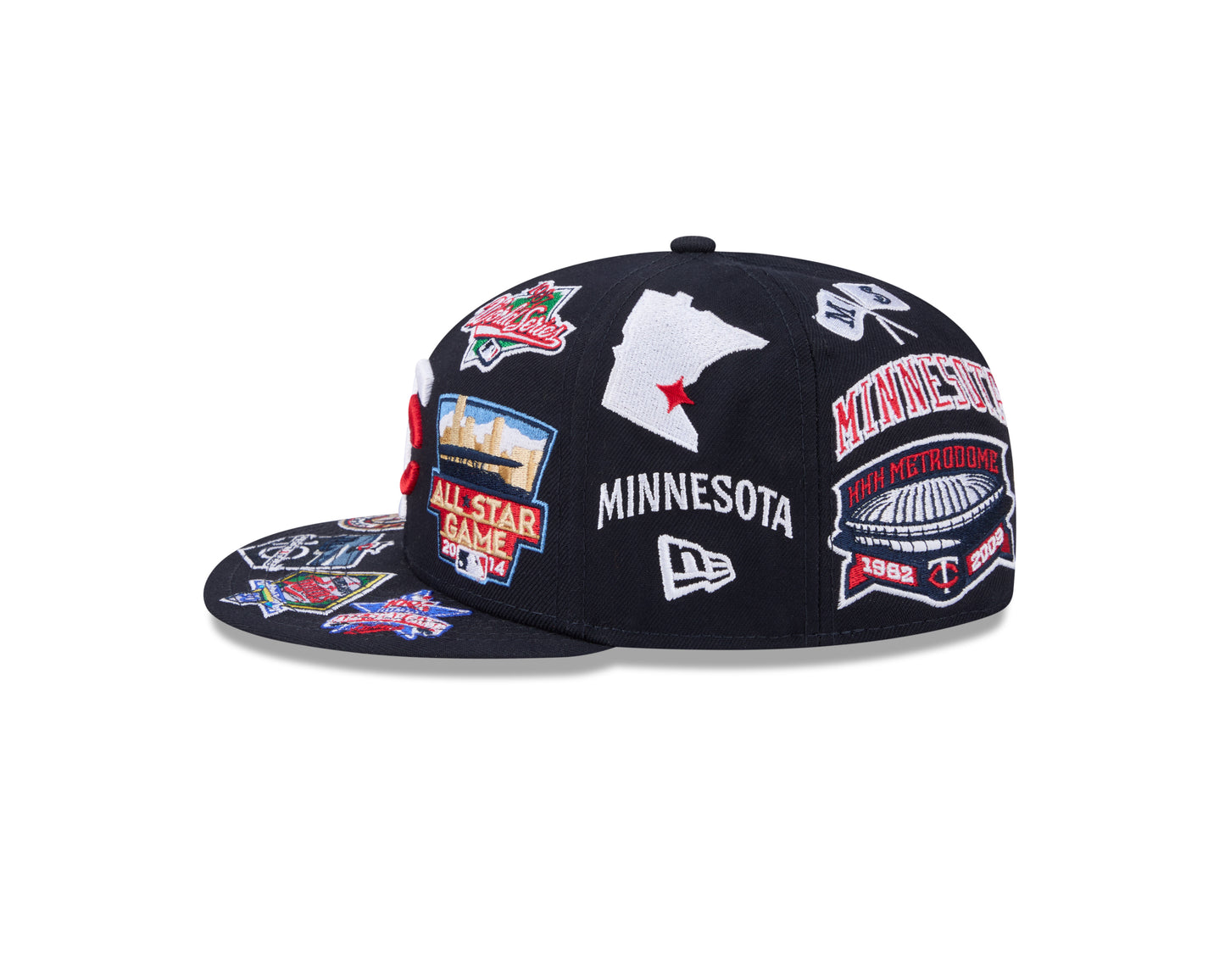 New Era Minnesota Twins MLB All Over Team 59FIFTY Fitted Cap