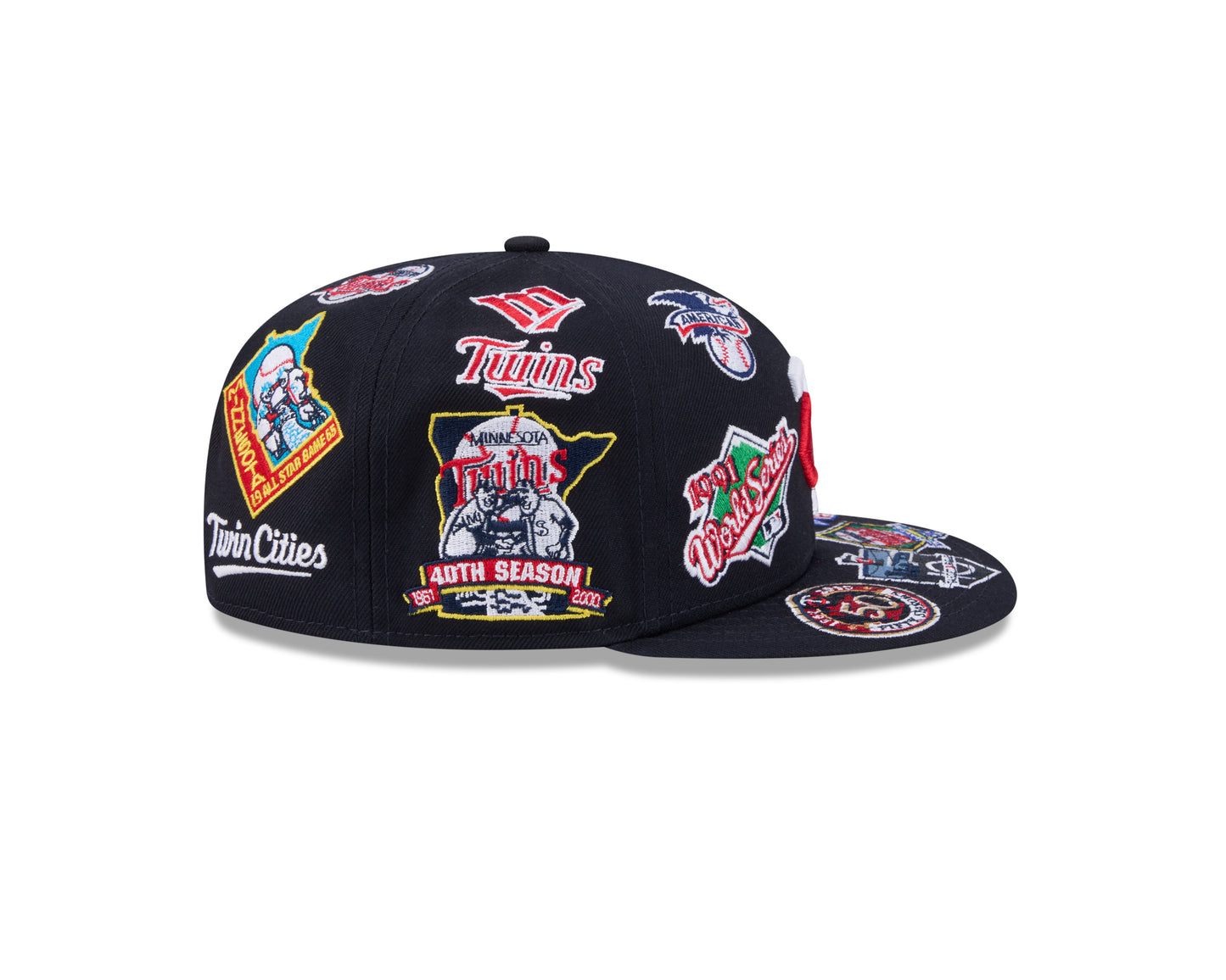 New Era Minnesota Twins MLB All Over Team 59FIFTY Fitted Cap