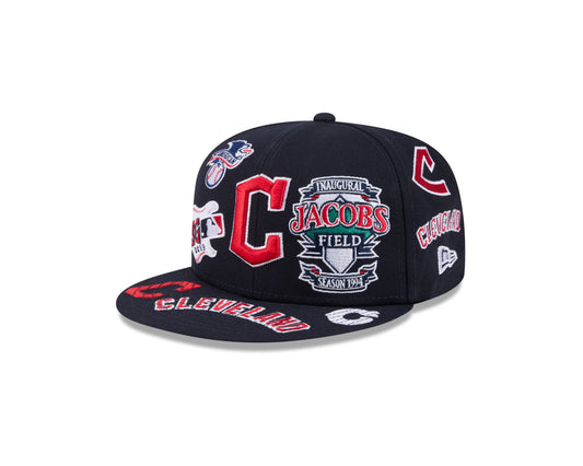 New Era Cleveland Guardians MLB All Over Team 59FIFTY Fitted Cap
