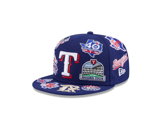 New Era Texas Rangers MLB All Over Team 59FIFTY Fitted Cap