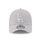 NEW ERA Grey METALLIC Los Angeles Dodgers 39THIRTY Stretch Fit Cap