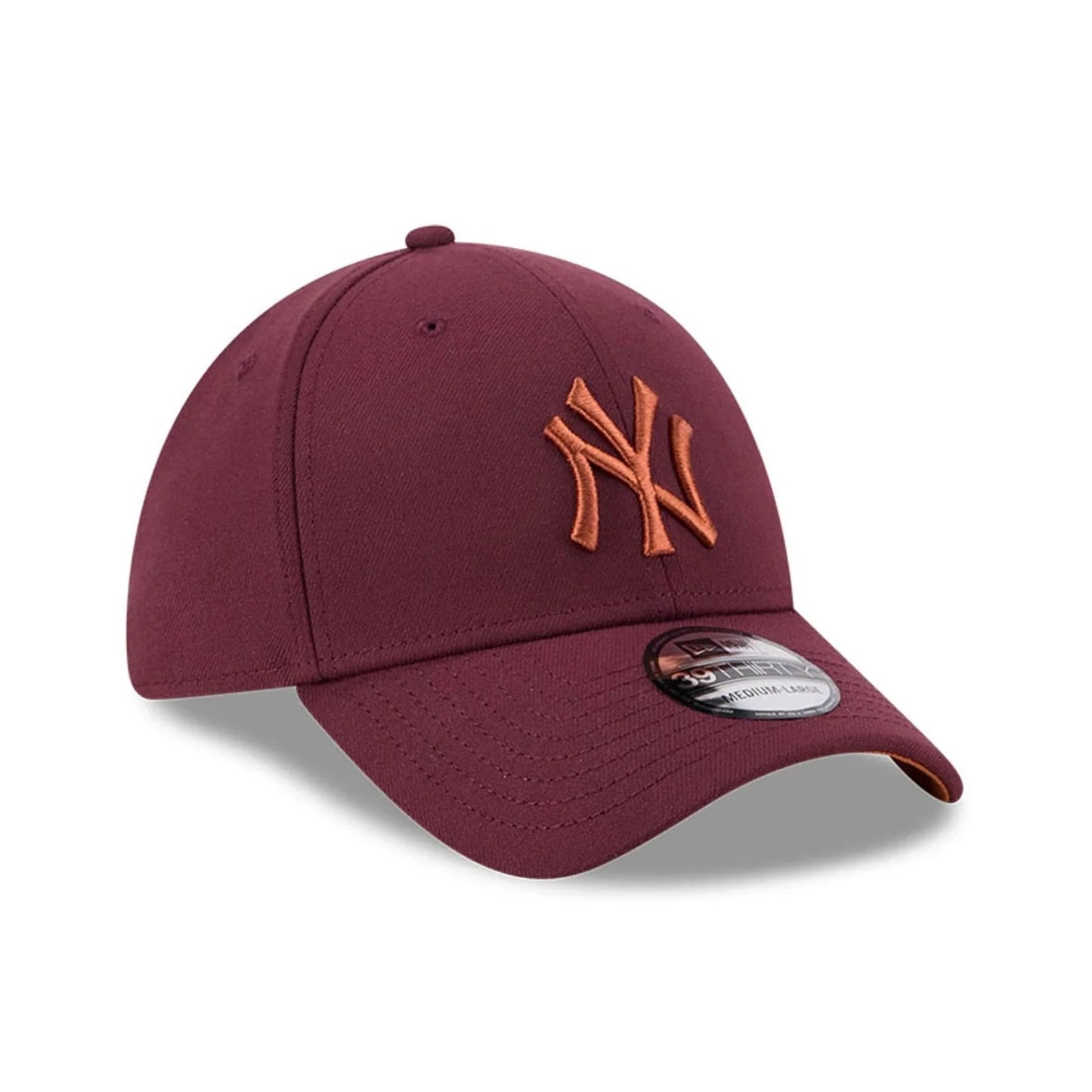 NEW ERA New York Yankees MLB Frosted Rust Dark Red 39THIRTY Stretch Fit Cap
