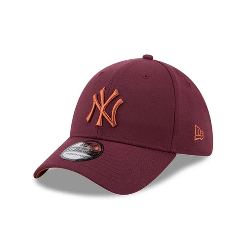 NEW ERA New York Yankees MLB Frosted Rust Dark Red 39THIRTY Stretch Fit Cap