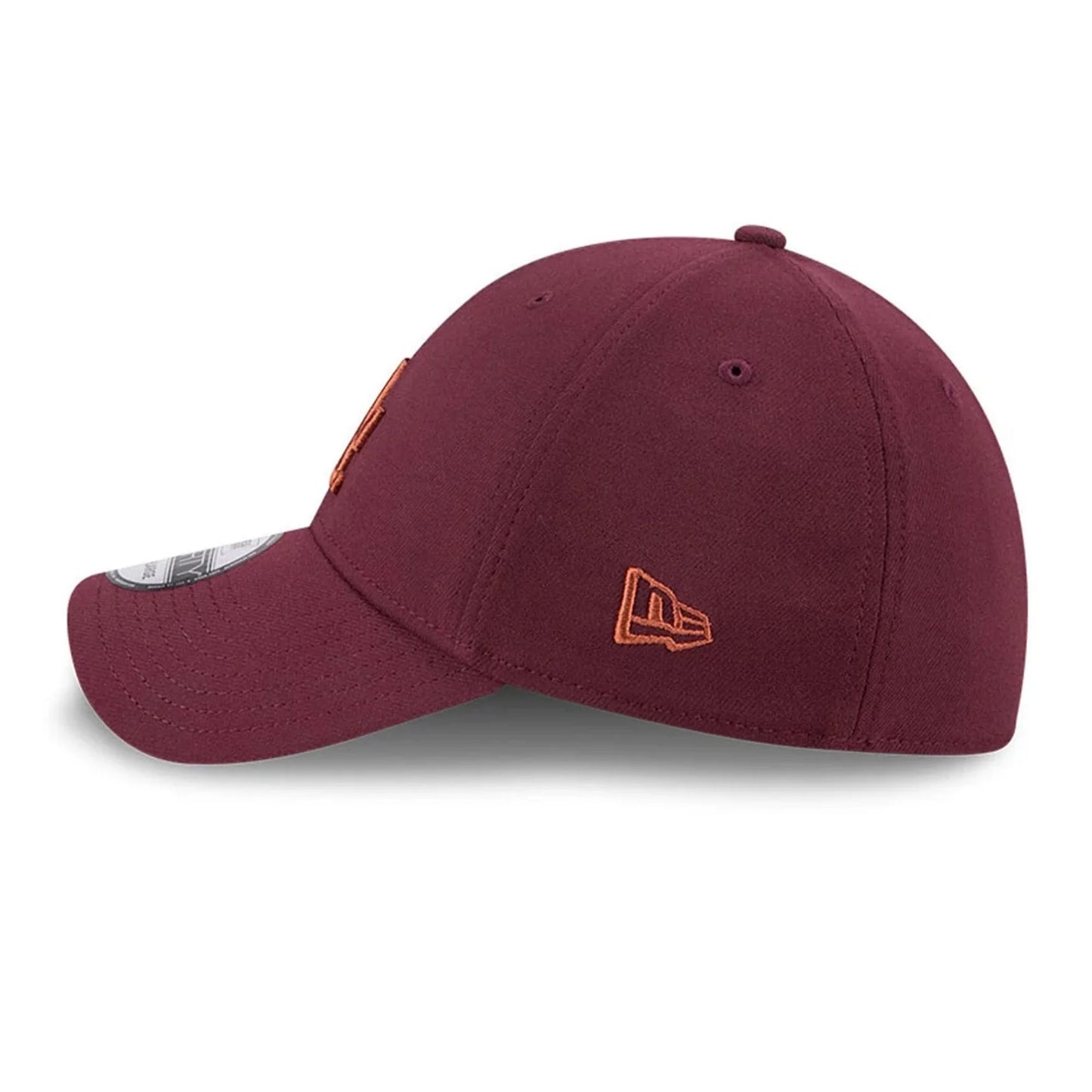 NEW ERA LA Dodgers MLB Frosted Rust Dark Red 39THIRTY Stretch Fit Cap