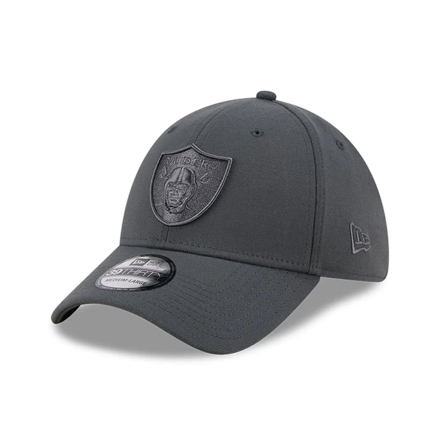 NEW ERA Las Vegas Raiders NFL Steel Charcoal 39THIRTY Stretch Fit Cap