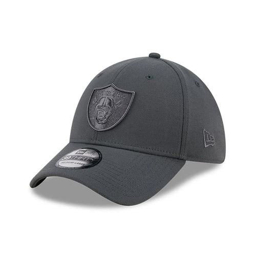 NEW ERA Las Vegas Raiders NFL Steel Charcoal 39THIRTY Stretch Fit Cap