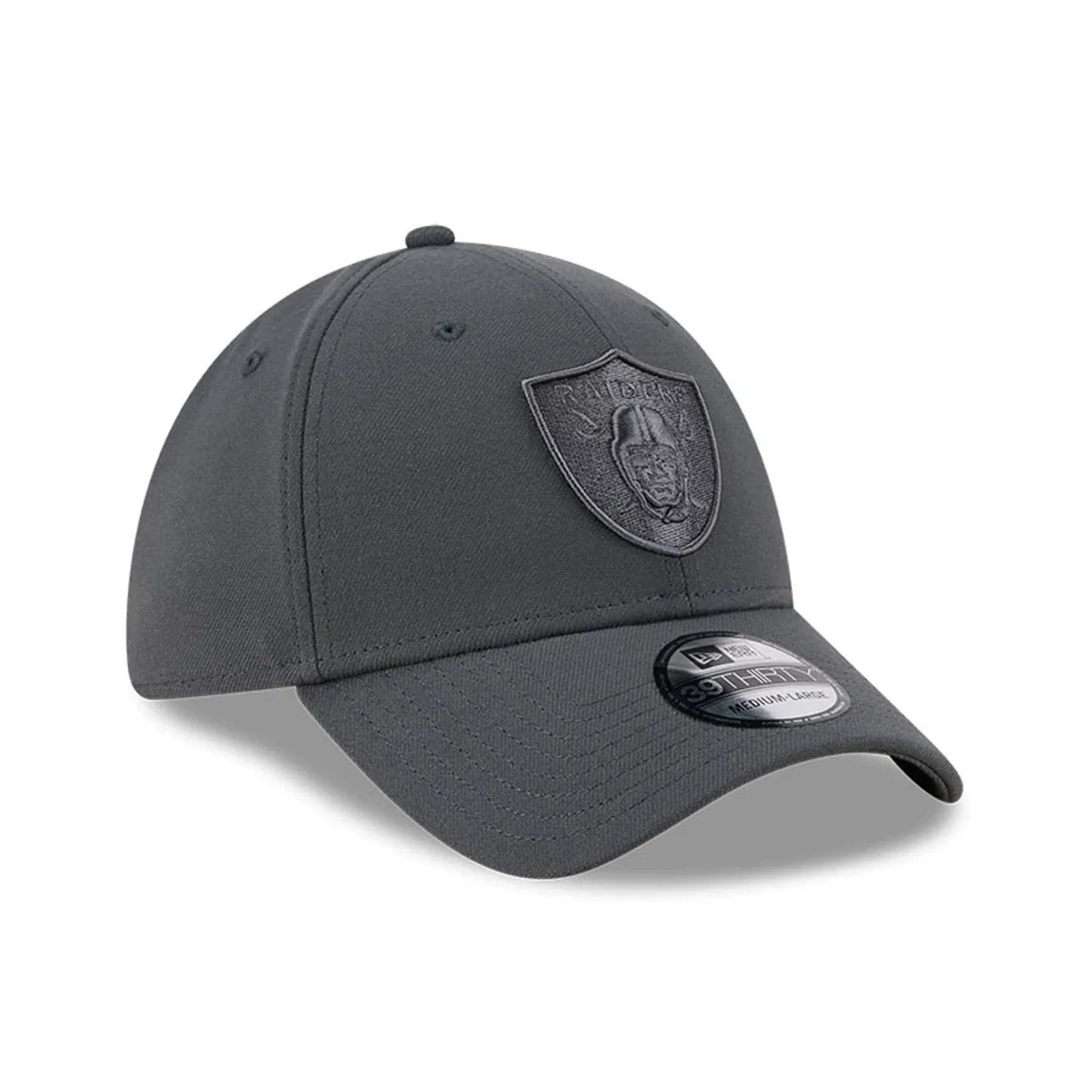 NEW ERA Las Vegas Raiders NFL Steel Charcoal 39THIRTY Stretch Fit Cap