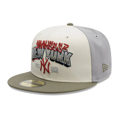 New Era 59FIFTY New York Yankees MLB Tagged Energy Grey Cream